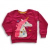 Girls Unicorn Sequence Glitter & Printed Sweatshirt Pink
