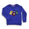 Happy Embroidery Sweatshirt for Boys & Girls Navy Blue