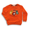 Happy Embroidery Sweatshirt for Boys & Girls Orange
