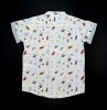 Helicopter All Over Print Stylish White Short Sleeve Boys Shirt