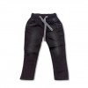 Kids Fashionable Denim Pants  With Elastic Waist Solid Black