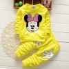 Minnie mouse Winter  Full Sleeve Dress for Girls_Yellow