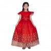 Net Embroidery  Girls Party Lehenga Set RED