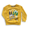 New York City Rubber Printed Sweatshirt for Kids Yellow