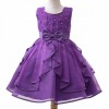 Purple Mesh Party Princess Knee High Dress