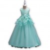 Fashion Light Blue Baby Girl Wedding Veil Dresses Kids's Party Wear
