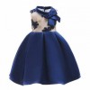 Party Dress for Girls Navy Blue