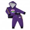 Cute Car Stylish Hoodie Set  Tops & Trousers for Kids Purple