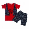 Red Fashionable T-Shirt and  Pant Set with Kotti for Boy's