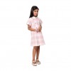 Stair Collar Pleated Kurti For Girls  Pink Check