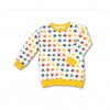 Star All Over Print Full Sleeve  Tops for Winter_Yellow