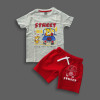 Street Bear T-shirt & Pant Set Ash