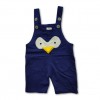 Stylish Angry Bird Embroidery Romper Blue