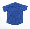Two Triangle Face Each Other all over Print Stylish Blue Short Sleeve Boys Shirt