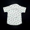 White Color Green Dinosour Print White Stylish Short Sleeve Boys Shirt