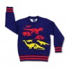 Boys Dinosaur Winter Sweater Blue