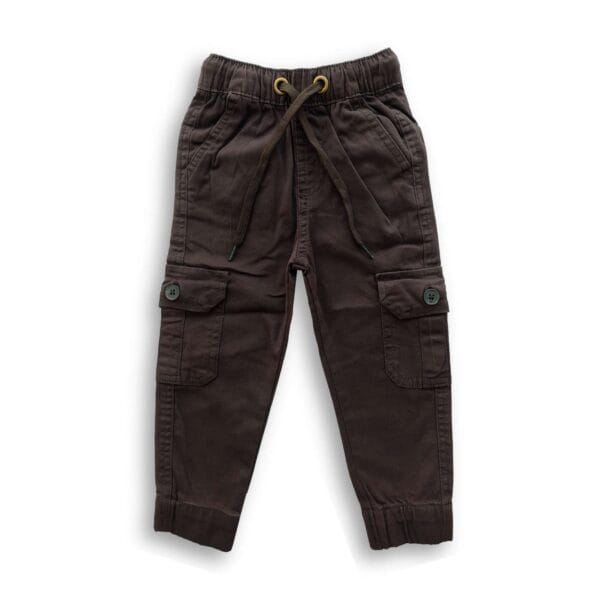 Boys Cargo Stretch Full Pant Coffee