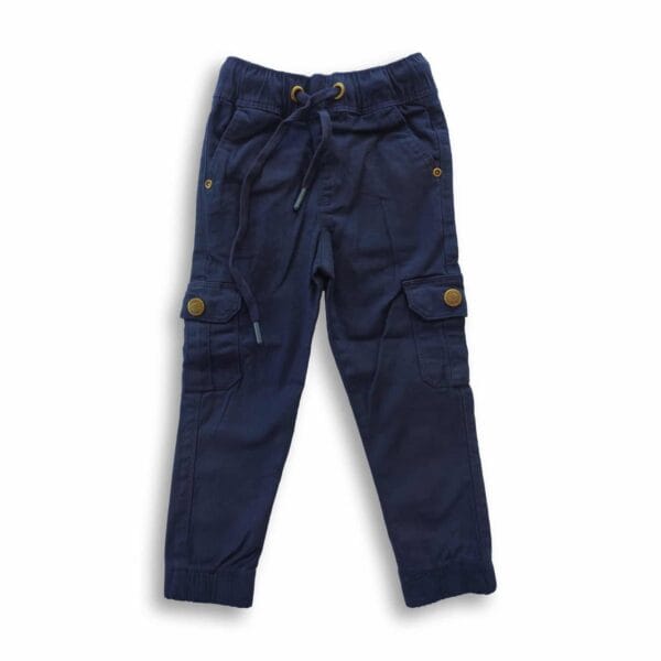 Boys Cargo Stretch Full Pant Navy Blue