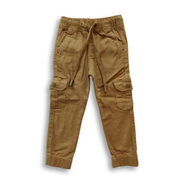 Boys Cargo Stretch Full Pant Brown