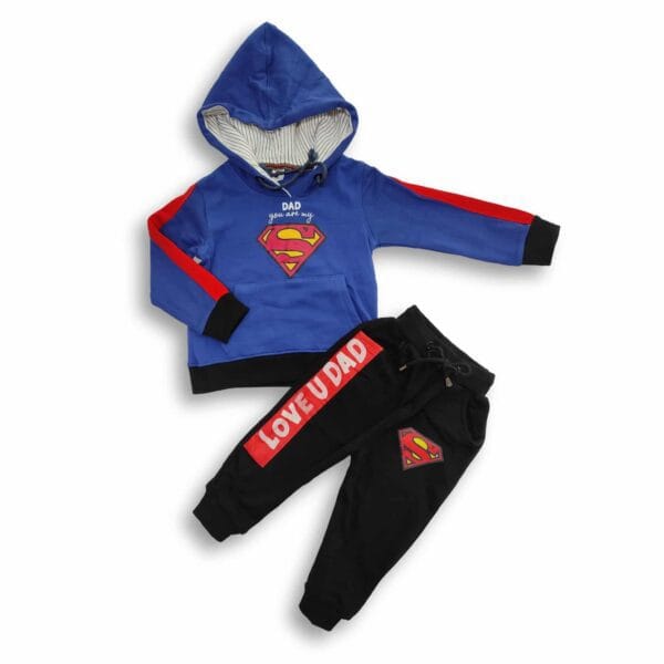 Superman Hoodie Set Tops & Trousers for Boys