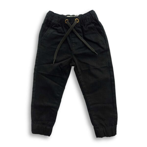Boys Gabardine Joggers Deep Black