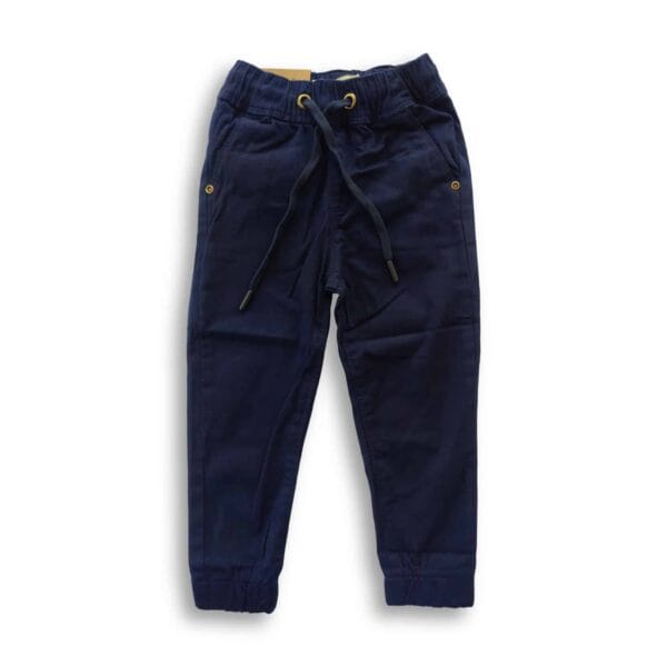 Boys Gabardine Joggers Full Pant Navy Blue