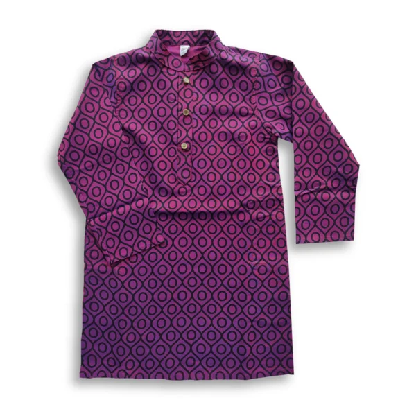 Boys all over Printed Panjabi Purple