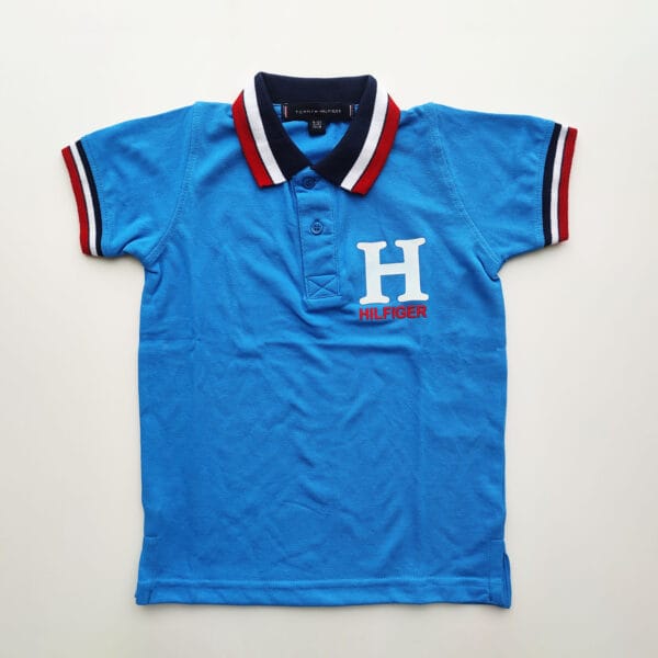 Boys Premium Solid Polo Shirt Blue