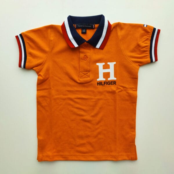 Boys Premium Solid Polo Shirt Orange