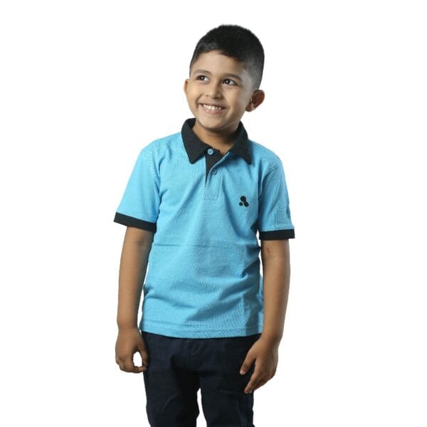 Boys' Short Sleeve Polo T-Shirt Sky