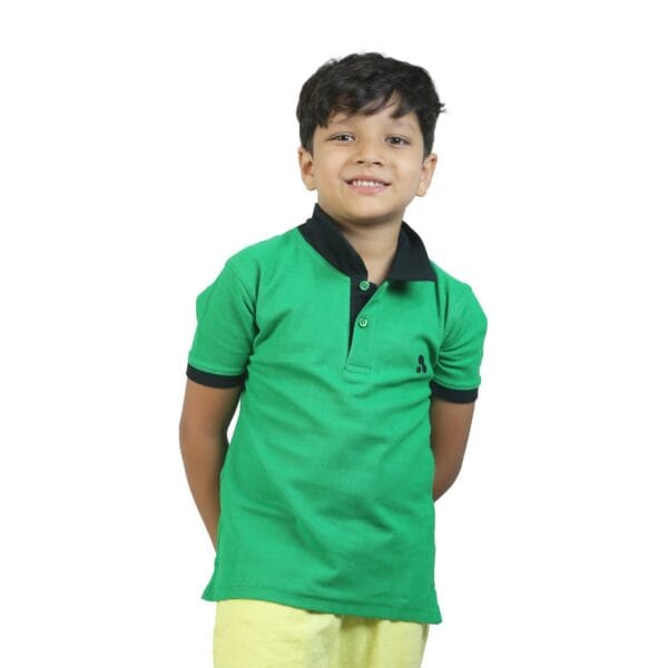 Boys' Short Sleeve Polo T-Shirt Green