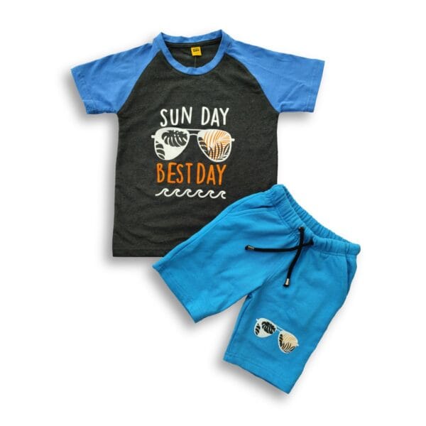 Boys T-Shirt & Pant Set Raglan Sleeve SUN DAY Anther