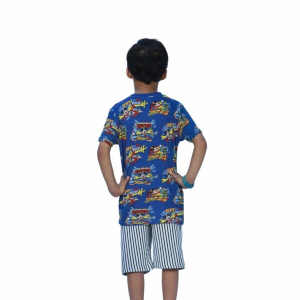 Royal Blue All Over Print T-Shirt & Pant Set Mickey Mouse - Image 2