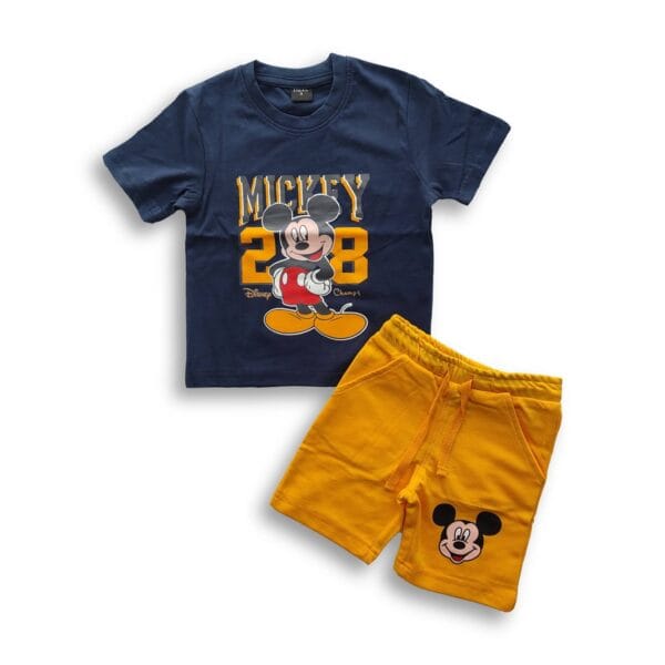 Boys Mickey Printed T-shirt & Pant Set Blue