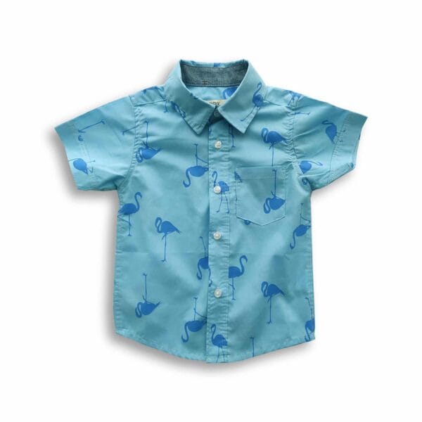 Boys All Over Bird Printed Shirt Paste