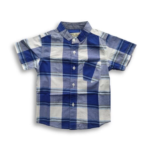 Boys Grameen Check Shirt Blue