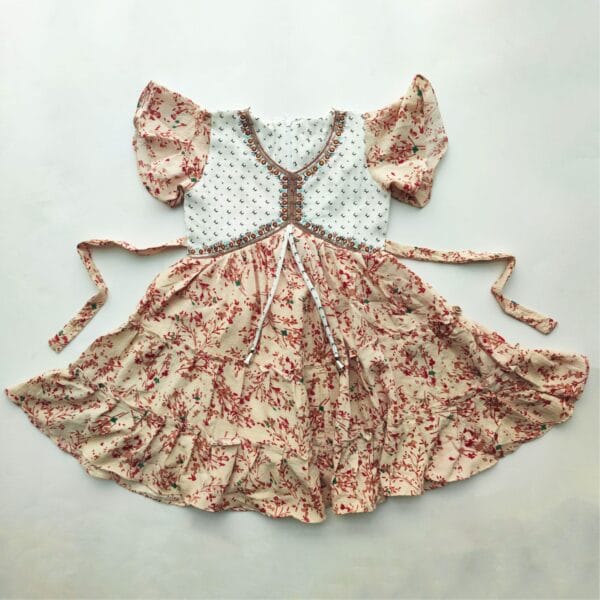 Girl Sequin and Embroidery Work Frock Light Sweet