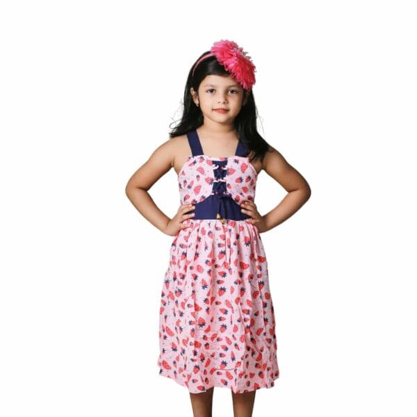 Girls' Summer Koti Frock Baby Pink