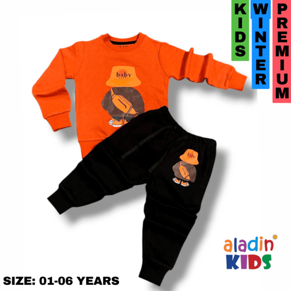 Boys BABY Happy Winter Sweatshirt & Trouser Set Orange