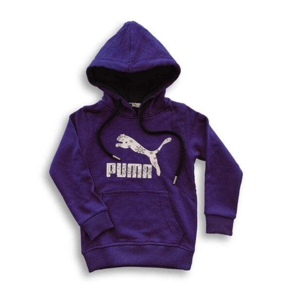 Kids Stylish Printed Hoodie Purple