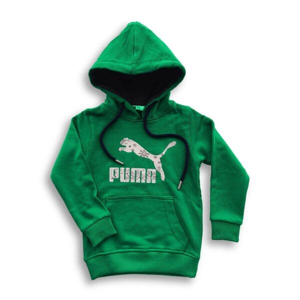 Kids Stylish Printed Hoodie Green