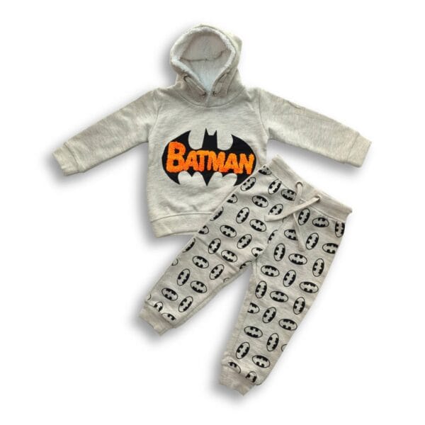 Baby BATMAN Winter Hoodie and Trouser Set Ash