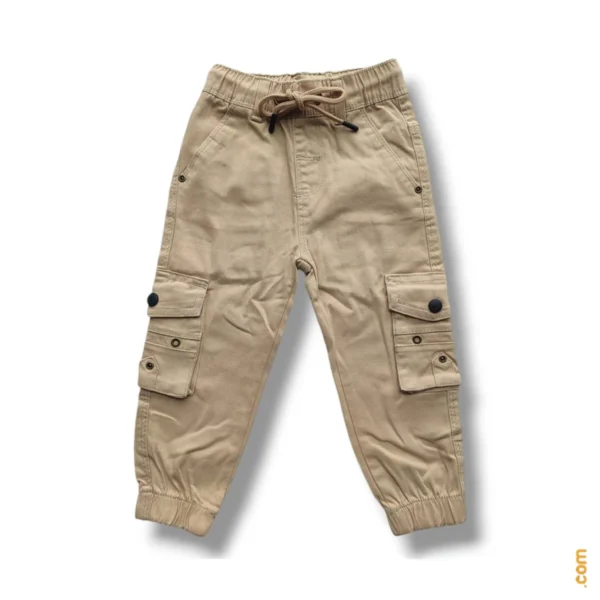 Boys Harmonium Six Pocket Cargo Full Pant Light Camel