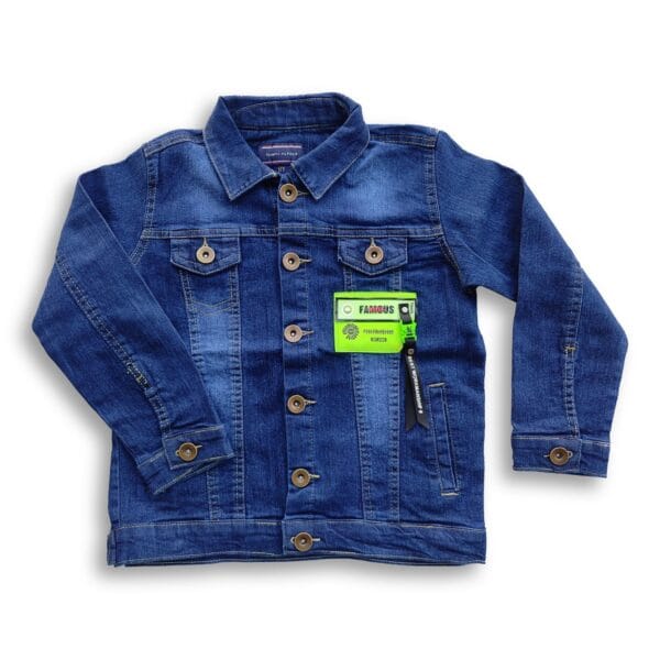 Boys Premium Stretch Denim Jacket Neon Green