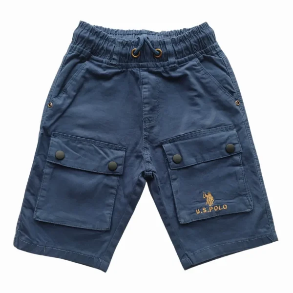 Harmonium Six Pocket Three Quarter Cargo Pant Dark Royal Blue