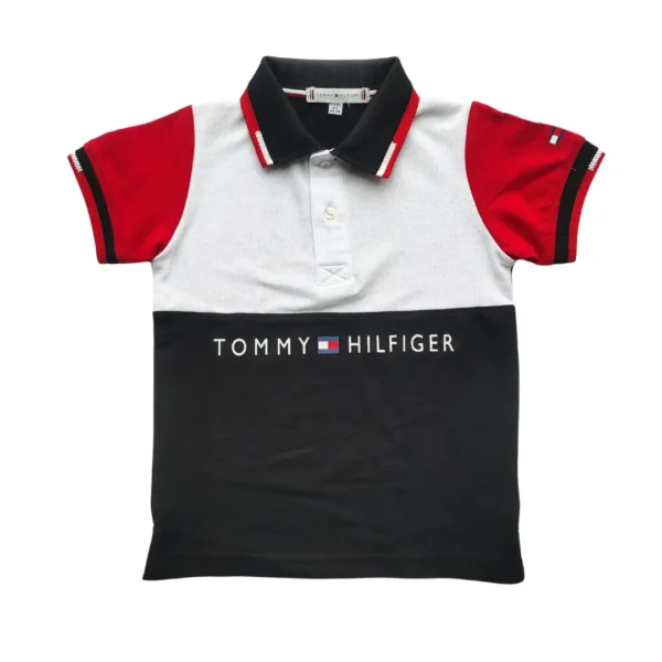 Boys Stylish Polo Shirt White & Black