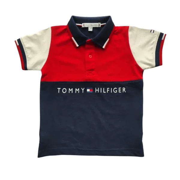 Boys Stylish Polo Shirt Red & Navy Blue