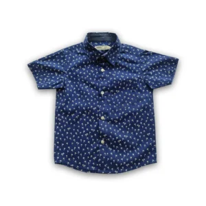 Boys All Over TREE Printed Shirt Navy Blue