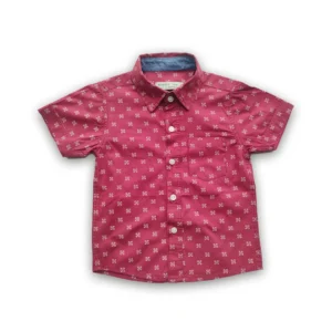 Boys All Over  Print Shirt Maroon