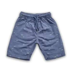 Boys All Over SHARK Printed Gabardine Half Pant Light Royal Blue